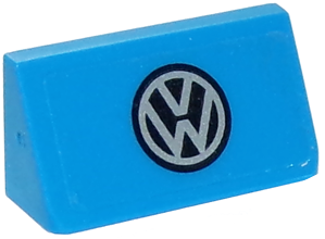 Slope 30 1 x 2 x 2/3 with VW Logo Pattern (Sticker) - Set 40252