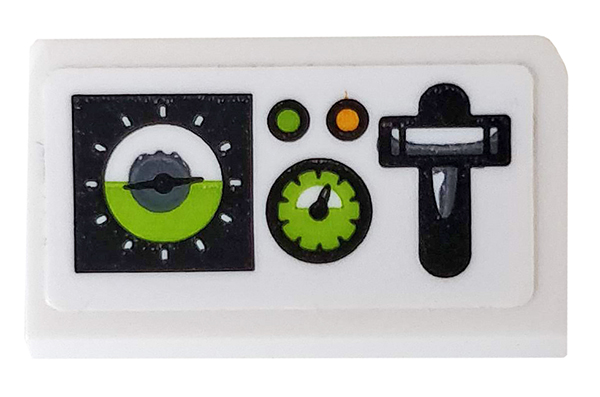 Slope 30 1 x 2 x 2/3 with Target Screen and Control Panel Pattern (Sticker) - Set 76059