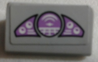 Slope 30 1 x 2 x 2/3 with Purple Gauges and Target Screen Pattern (Sticker) - Set 76047