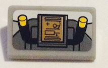 Slope 30 1 x 2 x 2/3 with Control Panel and Handle Pattern (Sticker) - Set 75053