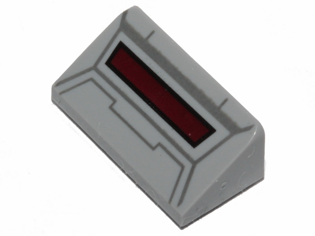 Slope 30 1 x 2 x 2/3 with AT-AT Cockpit and Dark Red Slot Pattern