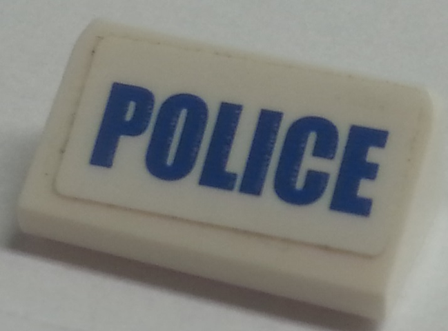 Slope 30 1 x 2 x 2/3 with Blue 'POLICE' Pattern (Sticker) - Set 60135