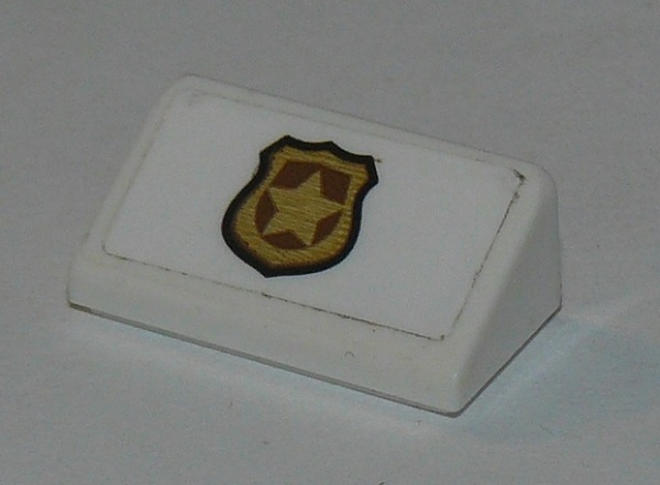 Slope 30 1 x 2 x 2/3 with Police Badge Pattern (Sticker) - Set 60142