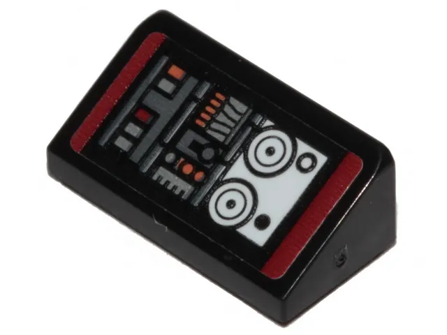 Slope 30 1 x 2 x 2/3 with SW Landspeeder Control Panel Pattern (Sticker) - Set 75271