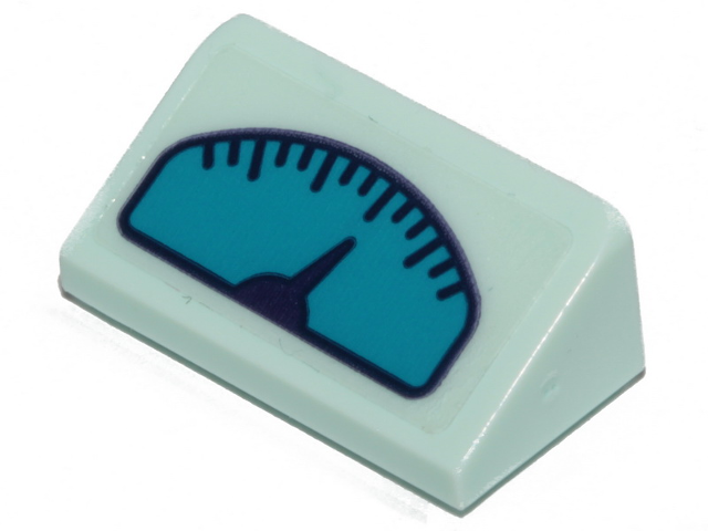 Slope 30 1 x 2 x 2/3 with Dark Azure Gauge with Dark Purple Needle on Transparent Background Pattern (Sticker) - Set 41403