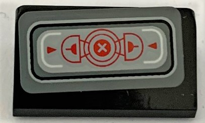 Slope 30 1 x 2 x 2/3 with SW First Order Transporter Red Indicators Pattern (Sticker) - Set 75103