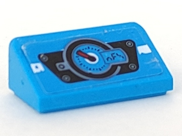 Slope 30 1 x 2 x 2/3 with Dark Azure Speedometer on Trapezoid Panel Pattern (Sticker) - Set 70639