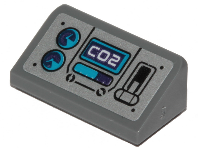 Slope 30 1 x 2 x 2/3 with 'CO2', Gauges and Lever Pattern (Sticker) - Set 70433