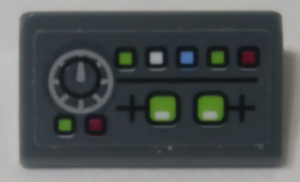 Slope 30 1 x 2 x 2/3 with Knob, Lights and Buttons Pattern (Sticker) – Set 70919