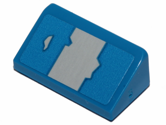 Slope 30 1 x 2 x 2/3 with Gray Stripe and Peeling Paint Pattern (Sticker) - Set 75280