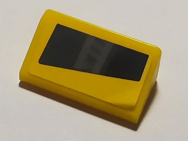 Slope 30 1 x 2 x 2/3 with Black Headlight Pattern Model Left Side (Sticker) - Set 8169