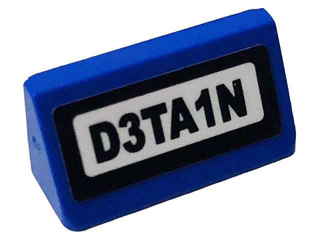 Slope 30 1 x 2 x 2/3 with 'D3TA1N' Pattern (Sticker) - Set 60242