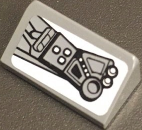 Slope 30 1 x 2 x 2/3 with Controls Pattern Model Right Side (Sticker) - Set 75046