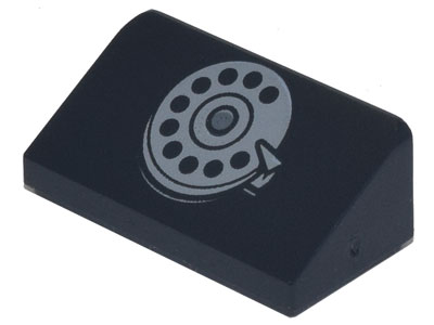 Slope 30 1 x 2 x 2/3 with Phone Rotary Dial Pattern