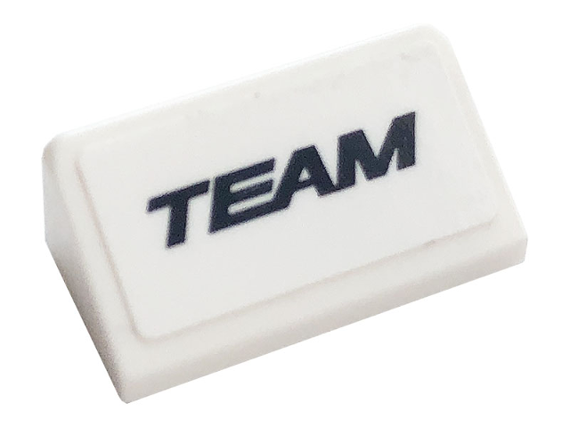 Slope 30 1 x 2 x 2/3 with Black 'TEAM' Pattern (Sticker) - Set 76897