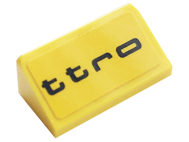 Slope 30 1 x 2 x 2/3 with Black 'ttro' Pattern (Sticker) - Set 76897