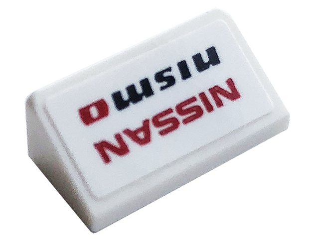 Slope 30 1 x 2 x 2/3 with Red 'NISSAN' and 'nismo' Pattern (Sticker) - Set 76896