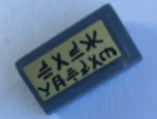 Slope 30 1 x 2 x 2/3 with Black Ninjago Logogram 'MASTER KNAP' on Gold Background Pattern (Sticker) - Set 70617