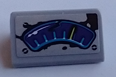 Slope 30 1 x 2 x 2/3 with Damaged Speedometer, Gauge and Screws Pattern (Sticker) - Set 70423