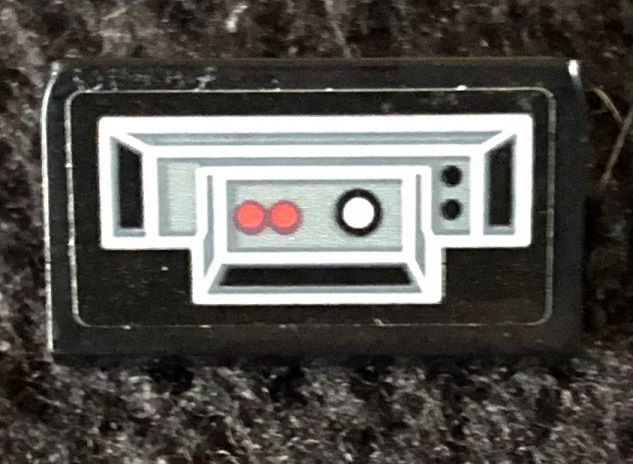 Slope 30 1 x 2 x 2/3 with Control Panel with Black and Red Buttons Pattern Model Right Side (Sticker) - Set 75291