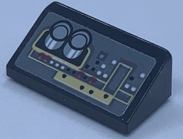 Slope 30 1 x 2 x 2/3 with SW Millennium Falcon Computer Control Panel with Lights Pattern 1 (Sticker) - Set 75192