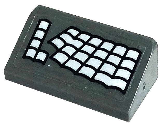 Slope 30 1 x 2 x 2/3 with Spider Web Keyboard with White Buttons Left Half Pattern (Sticker) - Set 76175