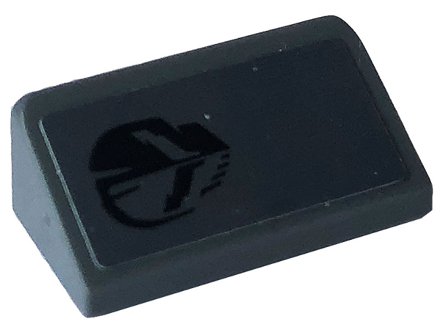 Slope 30 1 x 2 x 2/3 with Black Skull with Corvette Logo Eyes Pattern Model Left Side (Sticker) - Set 76903