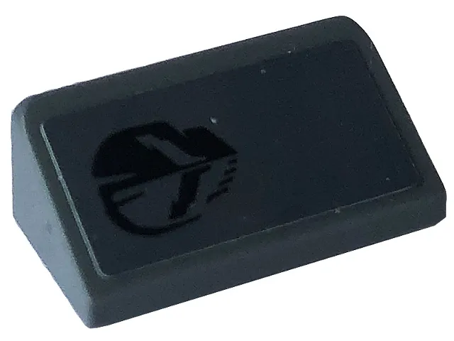 Slope 30 1 x 2 x 2/3 with Black Skull with Corvette Logo Eyes Pattern Model Left Side (Sticker) - Set 76903