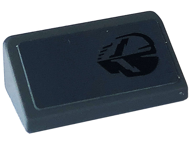 Slope 30 1 x 2 x 2/3 with Black Skull with Corvette Logo Eyes Pattern Model Right Side (Sticker) - Set 76903