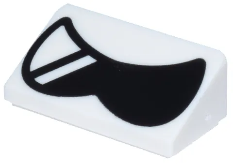 Slope 30 1 x 2 x 2/3 with Black Sunglasses with Reflections Pattern (Super Mario Cooligan Eyes)