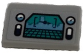 Slope 30 1 x 2 x 2/3 with Control Panel with Head-Up Display (HUD) and Gauges Pattern (Sticker) - Set 76131