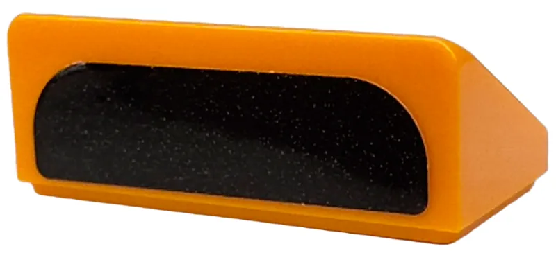 Slope 30 1 x 2 x 2/3 with Black Rectangle with Rounded Corners Pattern (Sticker) - Set 76918