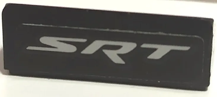 Slope 30 1 x 2 x 2/3 with Silver 'SRT' Pattern on End (Sticker) - Set 75893