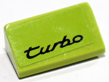 Slope 30 1 x 2 x 2/3 with Black 'turbo' Pattern (Sticker) - Set 75888