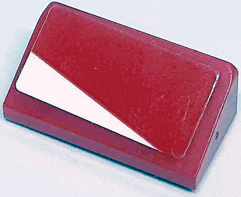 Slope 30 1 x 2 x 2/3 with White Triangle Pattern Model Right Side (Sticker) - Set 76906