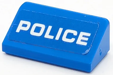Slope 30 1 x 2 x 2/3 with White 'POLICE' Pattern (Sticker) - Set 40347