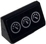 Slope 30 1 x 2 x 2/3 with 3 Silver Gauges Pattern (Sticker) - Set 76934