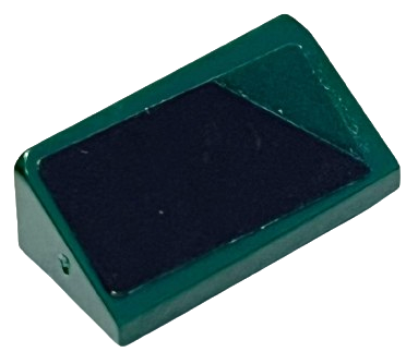 Slope 30 1 x 2 x 2/3 with Triangle Corner and Black Trapezoid Pattern Model Left Side (Sticker) - Set 76907