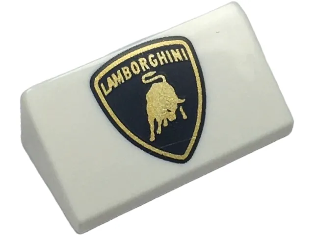 Slope 30 1 x 2 x 2/3 with Black and Gold Lamborghini Logo Pattern