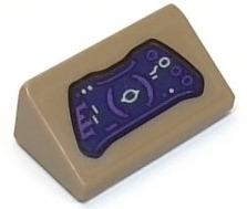 Slope 30 1 x 2 x 2/3 with Screen with Target on Dark Purple Head-Up Display (HUD) Pattern (Sticker) - Set 76211