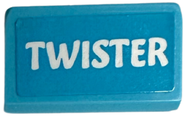 Slope 30 1 x 2 x 2/3 with White 'TWISTER' Pattern (Sticker) - Set 41718