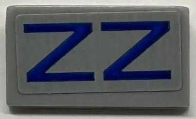 Slope 30 1 x 2 x 2/3 with Blue 'ZZ' Pattern (Sticker) - Set 75293