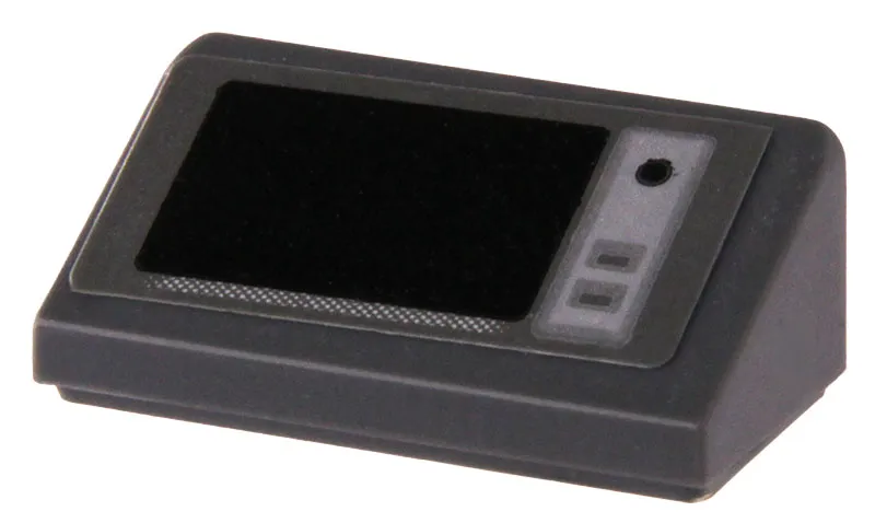 Slope 30 1 x 2 x 2/3 with Black Screen and Buttons on Silver Background Pattern (Sticker) - Set 42204