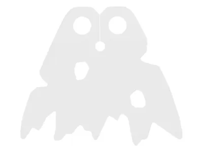 Minifigure Cape Cloth, Holes and Tattered Edges - Traditional Starched Fabric, Angled Top Notch (Undetermined Type)