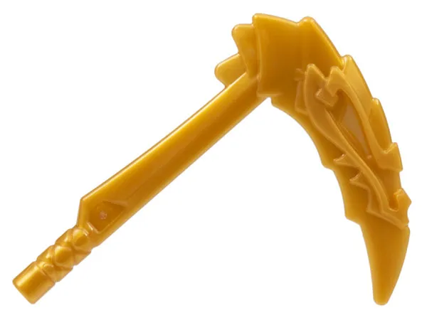 Minifigure, Weapon Sickle with Dragon Head and Short Wrapped Handle (Ninjago Scythe of Quakes)