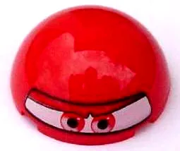 Cylinder Hemisphere 4 x 4 with Eyes and F1 Helmet Pattern (Cars Francesco)