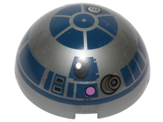 Cylinder Hemisphere 4 x 4 with R2-D2 Astromech Droid Pattern