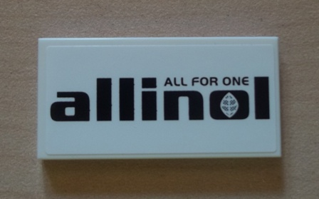 Tile 2 x 4 with 'allinol' Pattern (Sticker) - Set 8423