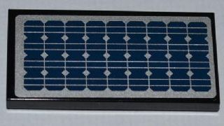 Tile 2 x 4 with Solar Panel Pattern (Sticker) - Set 8403