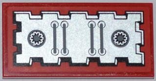 Tile 2 x 4 with Mechanical Pattern (Sticker) - Set 7984